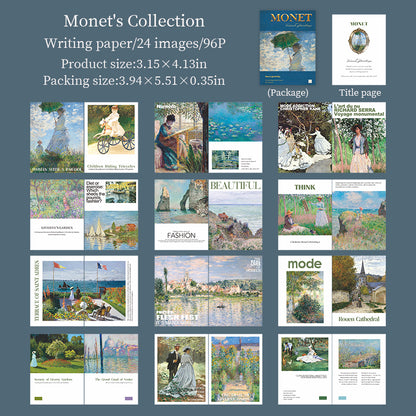 [2601-143] Vintage Art Mini Books – Classic Masterpiece Collage Series (6 Designs)