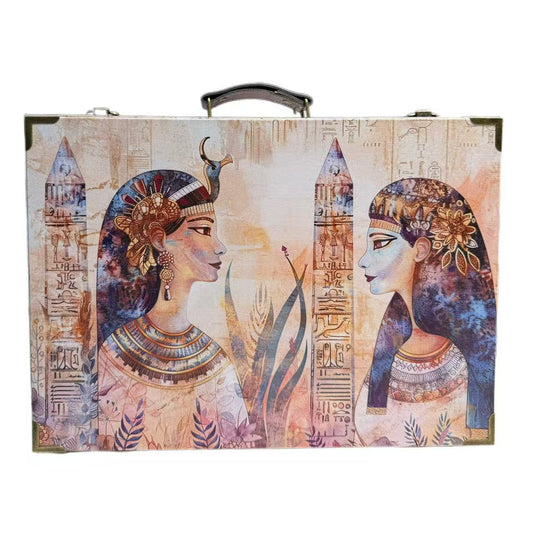 6178 Box with Ancient Egyptian - style Goddess Paintings
