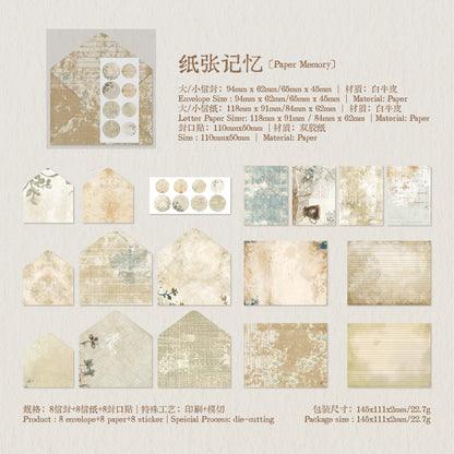 [2601-202] Vintage Floral Letter Envelope Paper Set 6 Styles