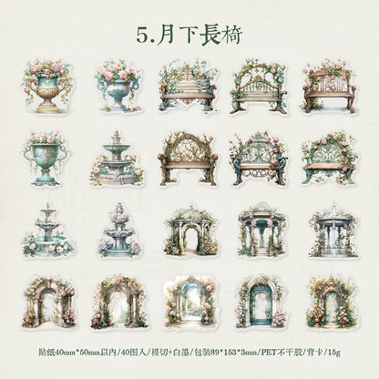 [2603-127] Dreamy Vintage Journal Collage Stickers 6 Styles