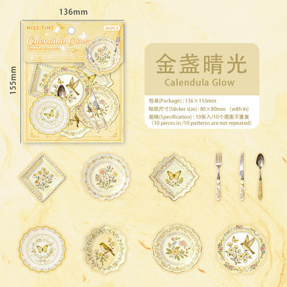 [2603-048] European Tableware Stickers 6 Styles