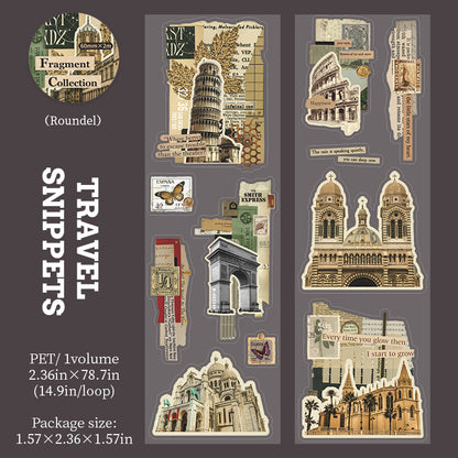 [2601-157] Fragmented Memories – Vintage Collage PET Tape (4 Designs)