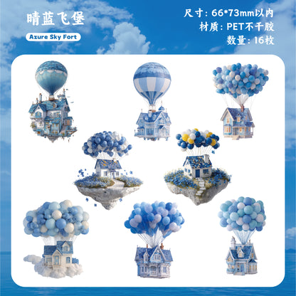 [2603-047] Vintage House Collage Stickers 6 Styles