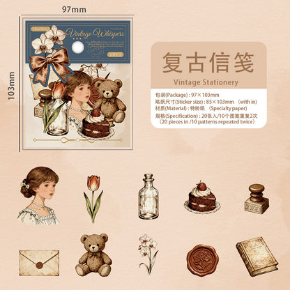 [2602-027] Vintage Character Collage Stickers