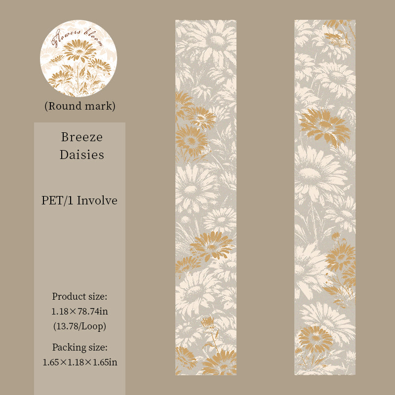 [2601-186] Blooming Dawn Botanical PET Washi Tape