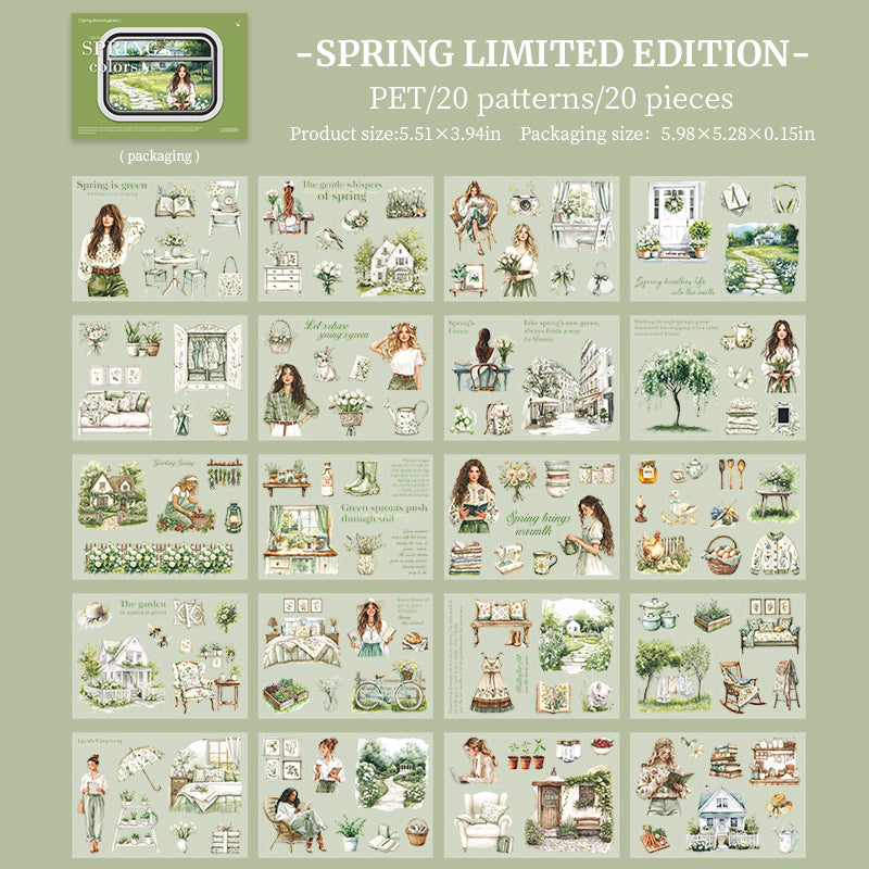 [2601-211] Spring Garden Journal Sticker Book