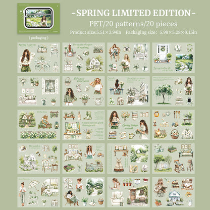 [2601-211] Spring Garden Journal Sticker Book