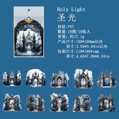 [2601-238] Gothic Cathedral Collage Paper 4 Styles