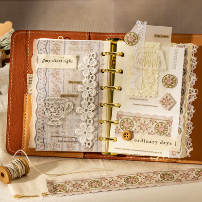 [2601-179] Qibian Collection – Embroidered-Style Decorative Tape Set (4 Designs)