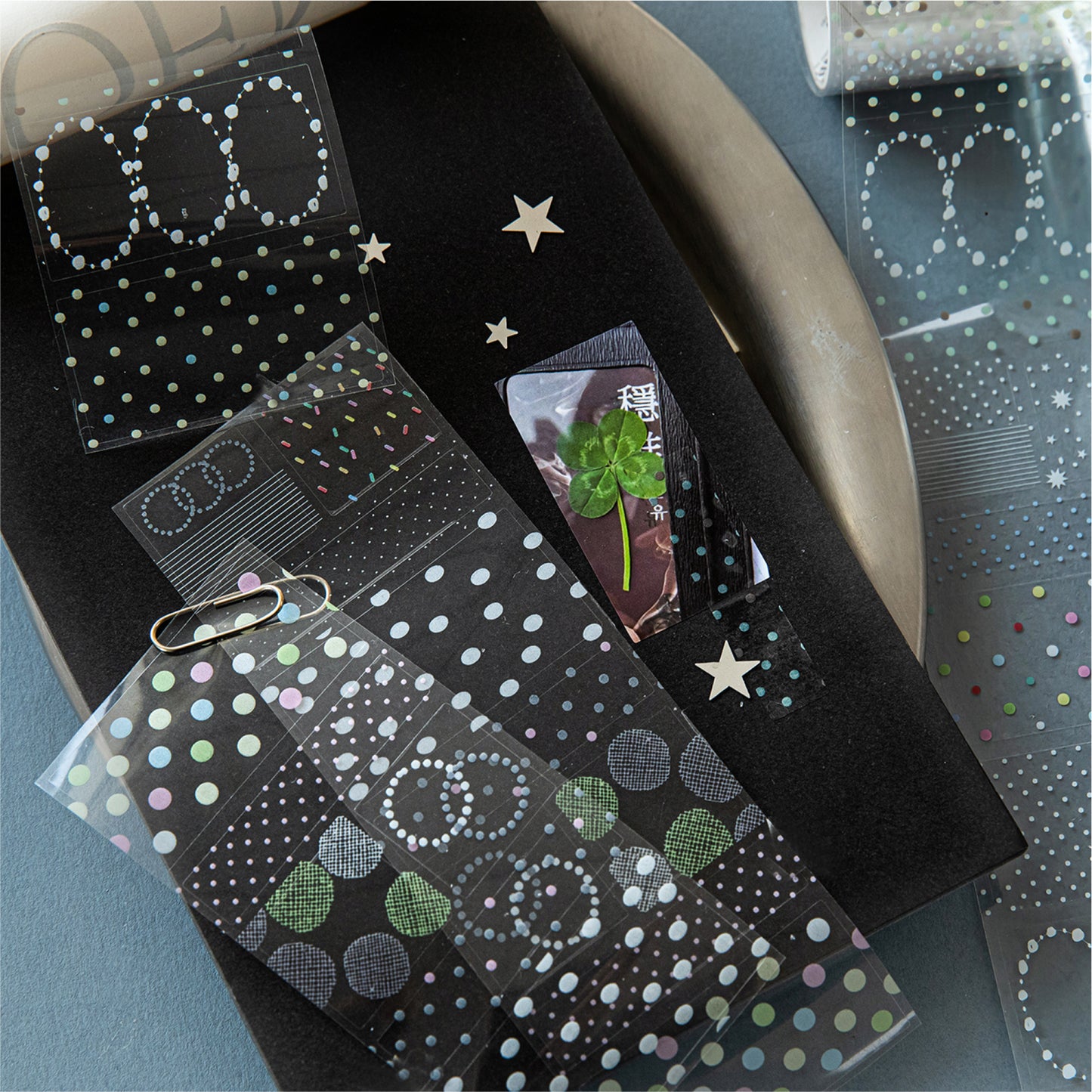 [2602-018] Transparent PET Deco Tape Set 4 Styles