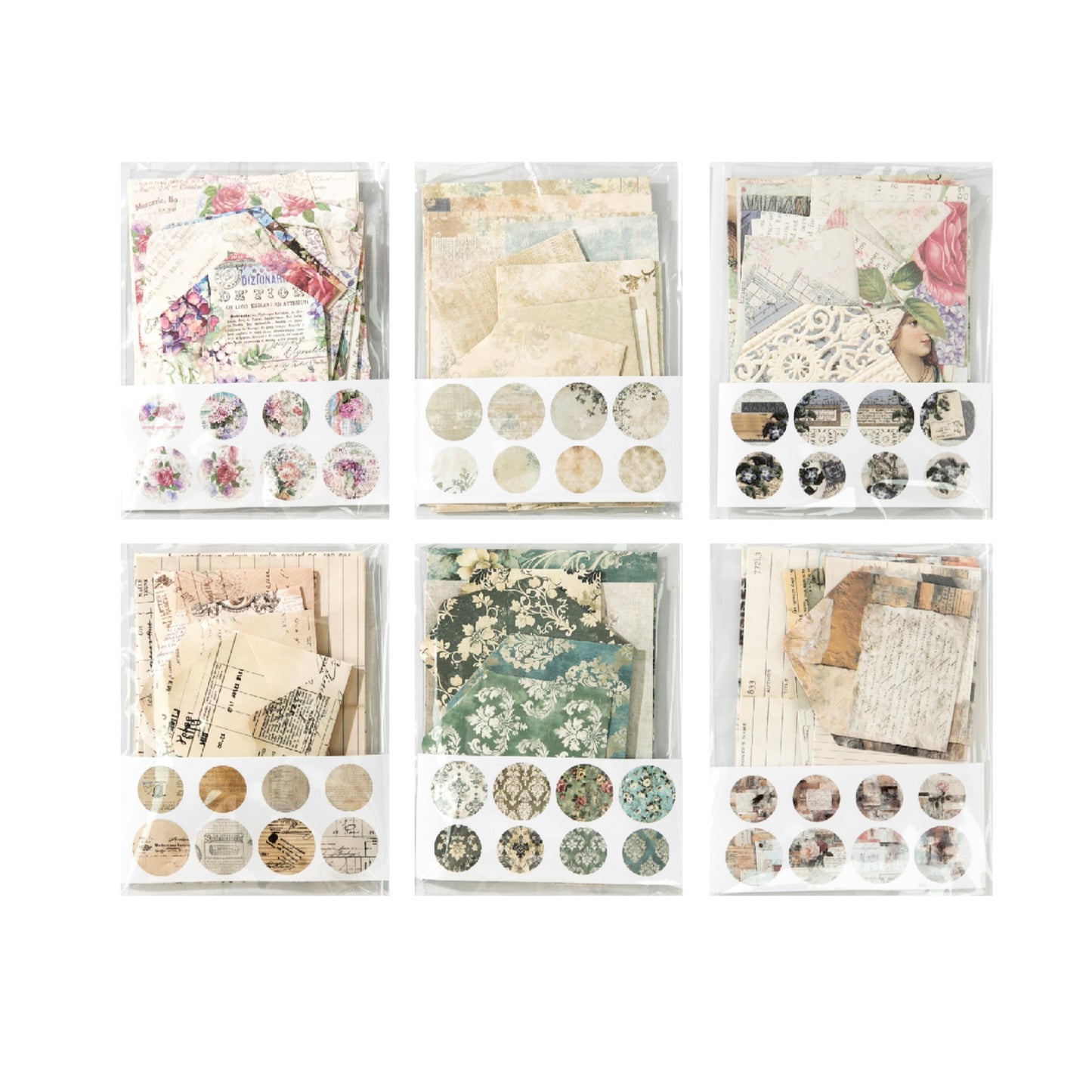 [2601-202] Vintage Floral Letter Envelope Paper Set 6 Styles