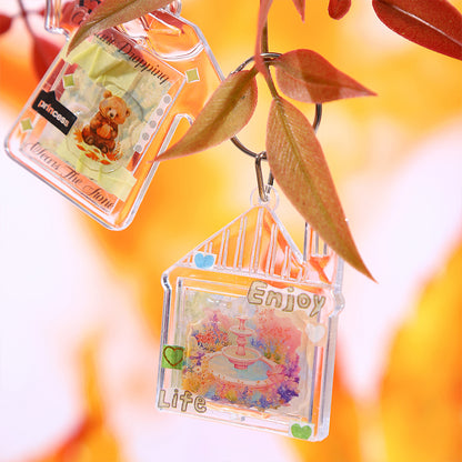 [2601-178] Transparent Dream – Epoxy-Style Landscape Sticker Set (6 Designs)