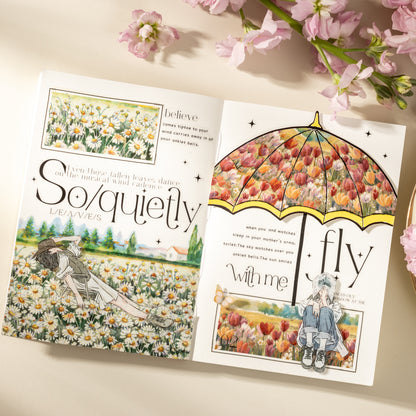 [2603-121] Floral Field Washi Tape 4 Styles
