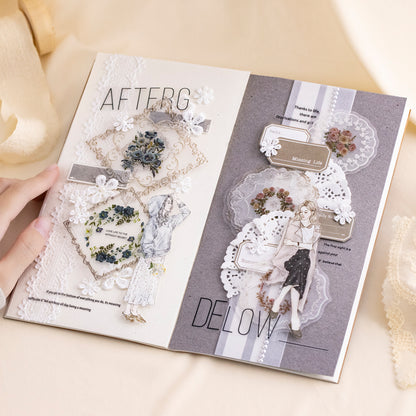 [2603-120] Lace Mesh PET Sticker Pack 4 Styles