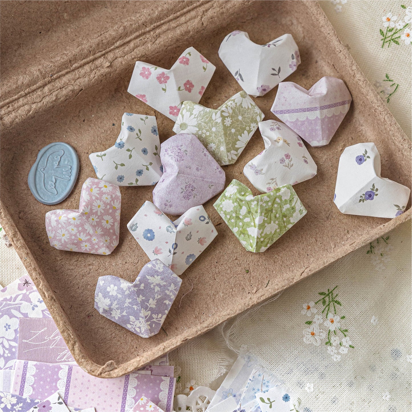 [2603-084] Korean Style Floral Journal Background Paper 6 Styles