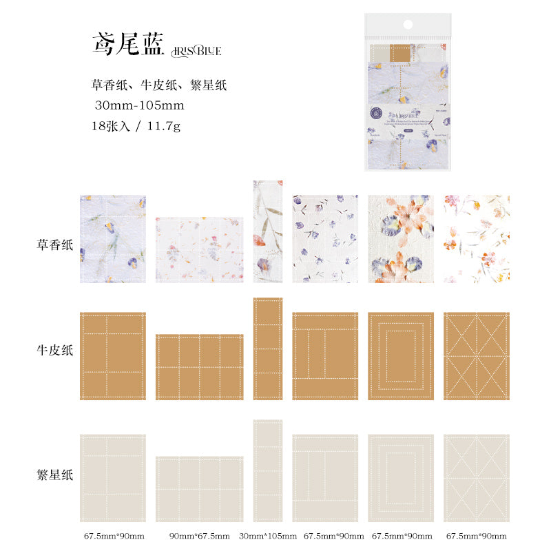 [2601-209] Vintage Botanical Journal Paper Set