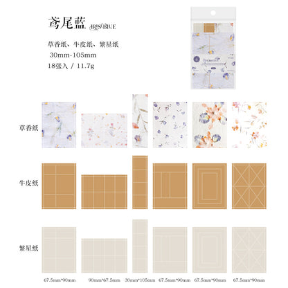 [2601-209] Vintage Botanical Journal Paper Set