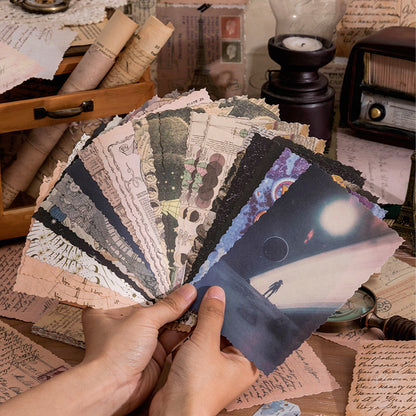 [2601-149] Vintage Botanical Collage Paper – “Memoir Garden” Journal Background Sheets (6 Designs)