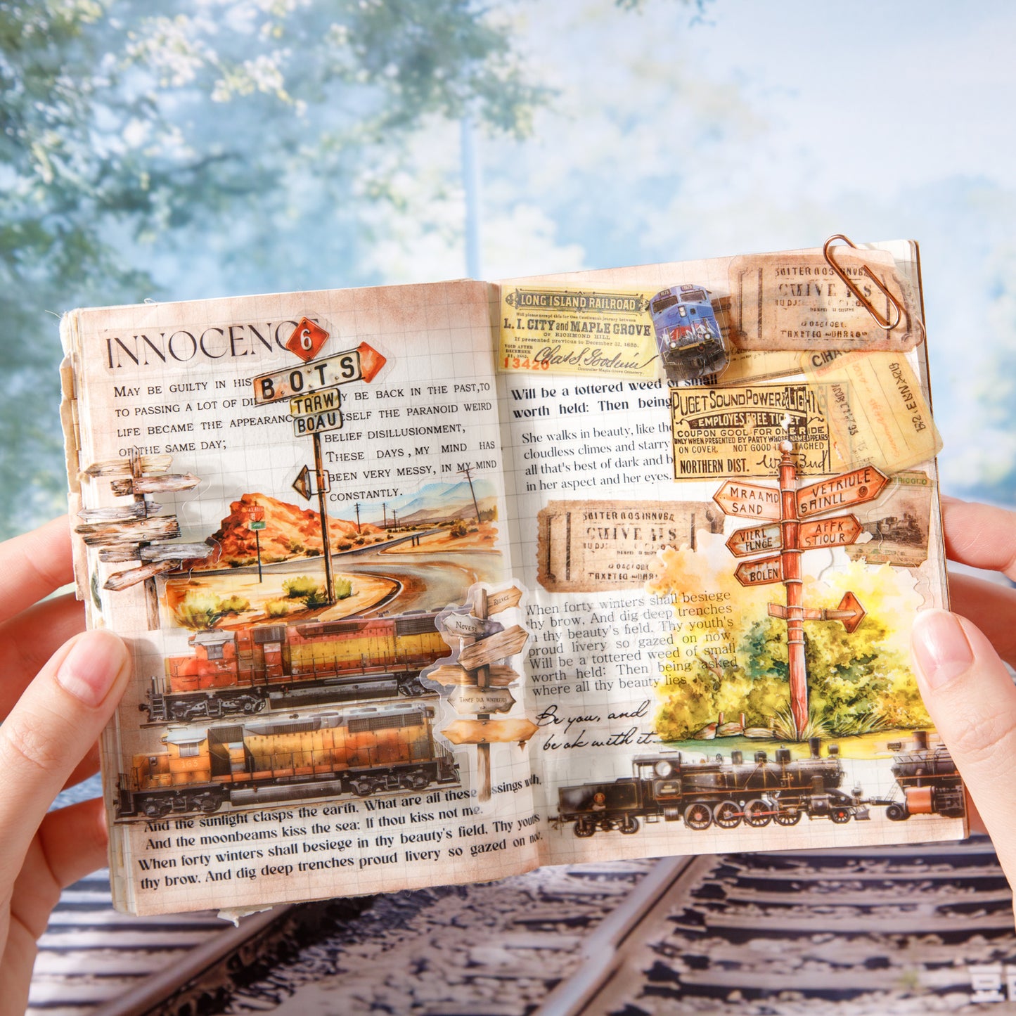 [2603-021] Train Travel Scene Tape 4 Styles
