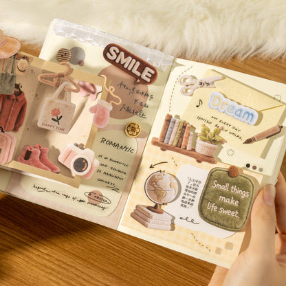 [2603-030] Plush Theme Card Stickers 30 Pieces 6 Styles