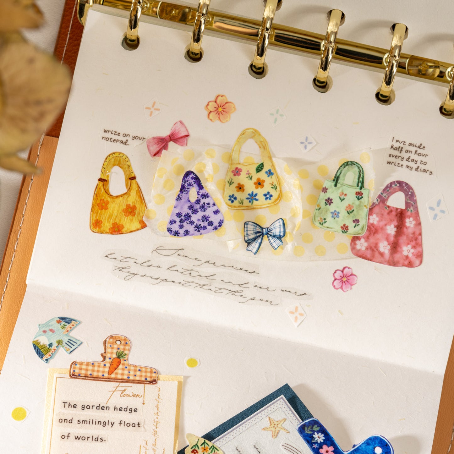 [2601-235] Everyday Objects Series Synthetic Paper Washi Tape Journal Stickers 4 Styles