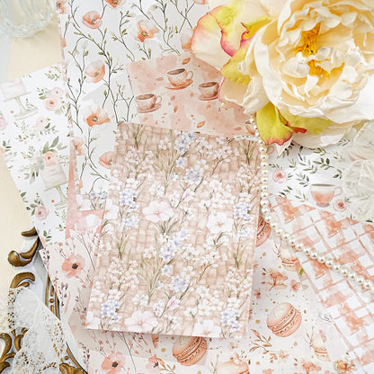 [2603-068] Fresh Minimalist Floral Background Paper 6 Styles