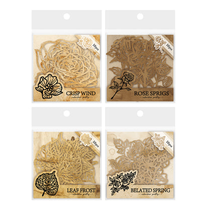 [2601-172] Poem of the Wild – Vintage Botanical Lace Paper Set (4 Designs)