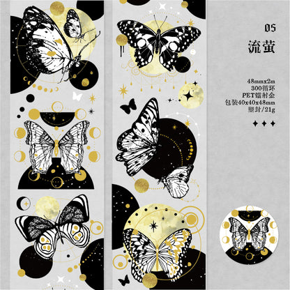 [2603-076] PET Gold Foil Collage Tape 6 Styles