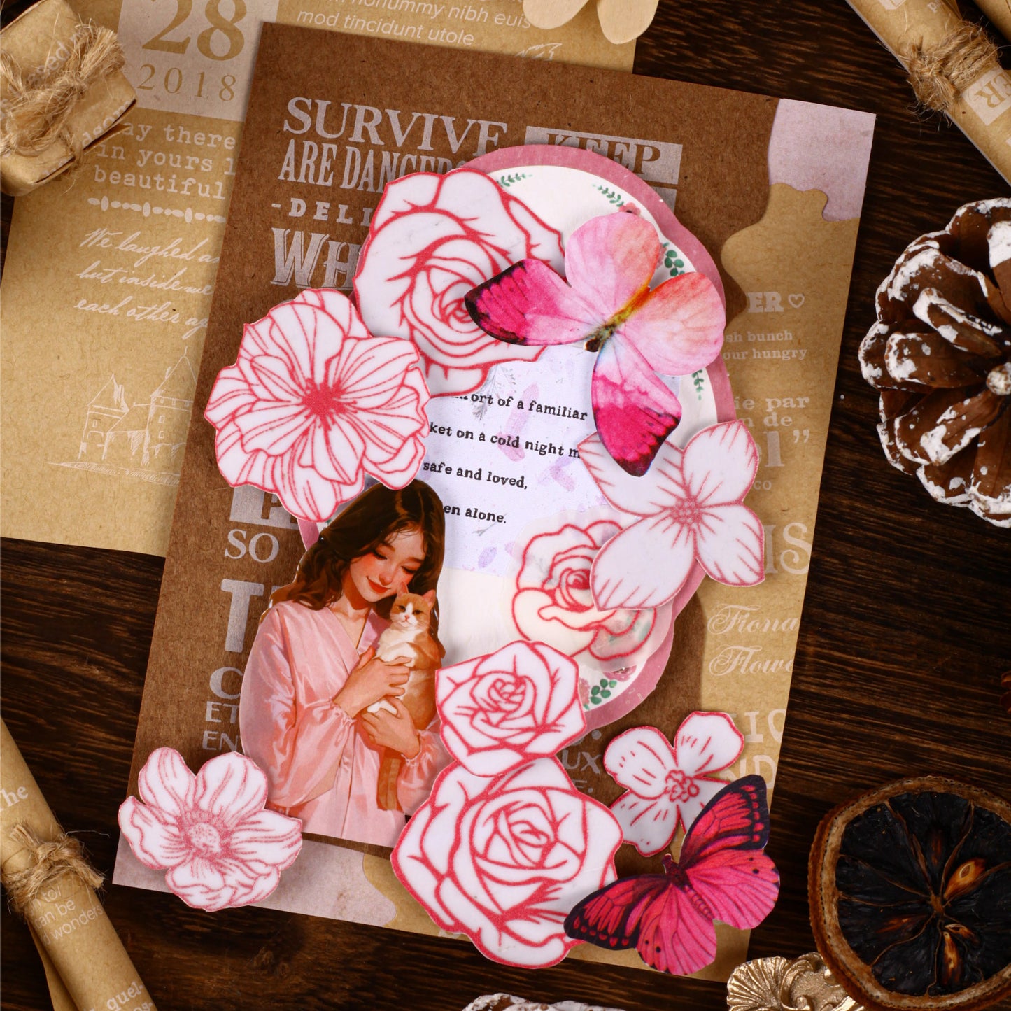 [2603-027] Vintage Fantasy Ephemera Pack 4 Styles