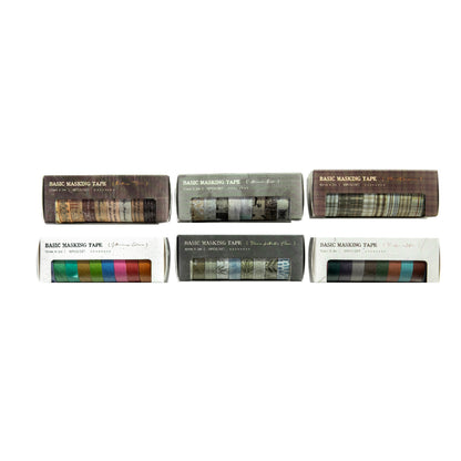 [2601-205] Vintage Life Washi Tape Set 10 Rolls 6 Styles