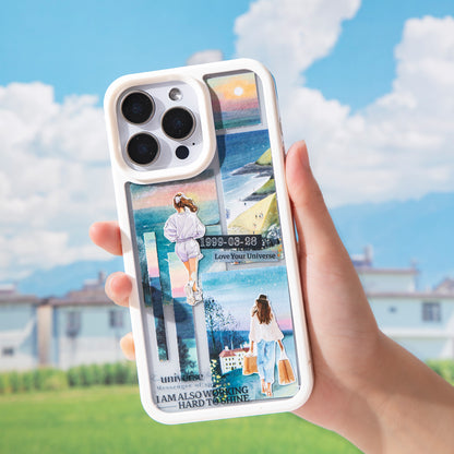 [2601-185] Delicate Spring Scenic Illustration Mini Journal Pack