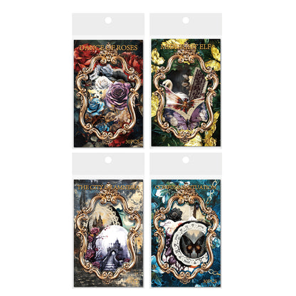 [2603-122] Dark Gothic Forest Journal Collage Stickers 4 Styles