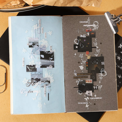 [2603-035] European PET Die Cut Collage Tape 6 Styles