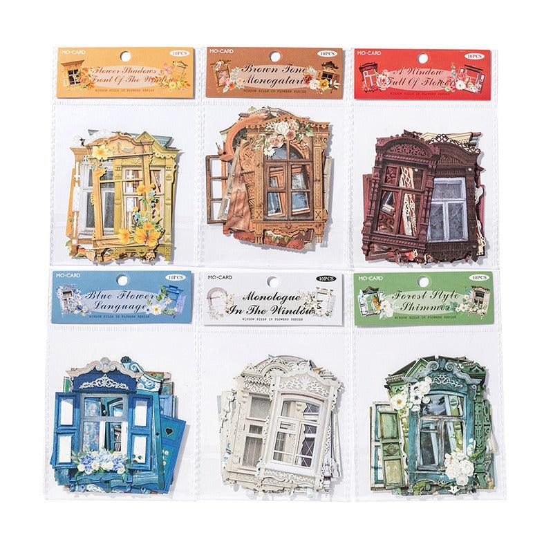 1189 Sticker Pack Flower Window Sill Series - Memo Journals