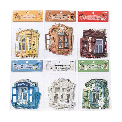 1189 Sticker Pack Flower Window Sill Series - Memo Journals