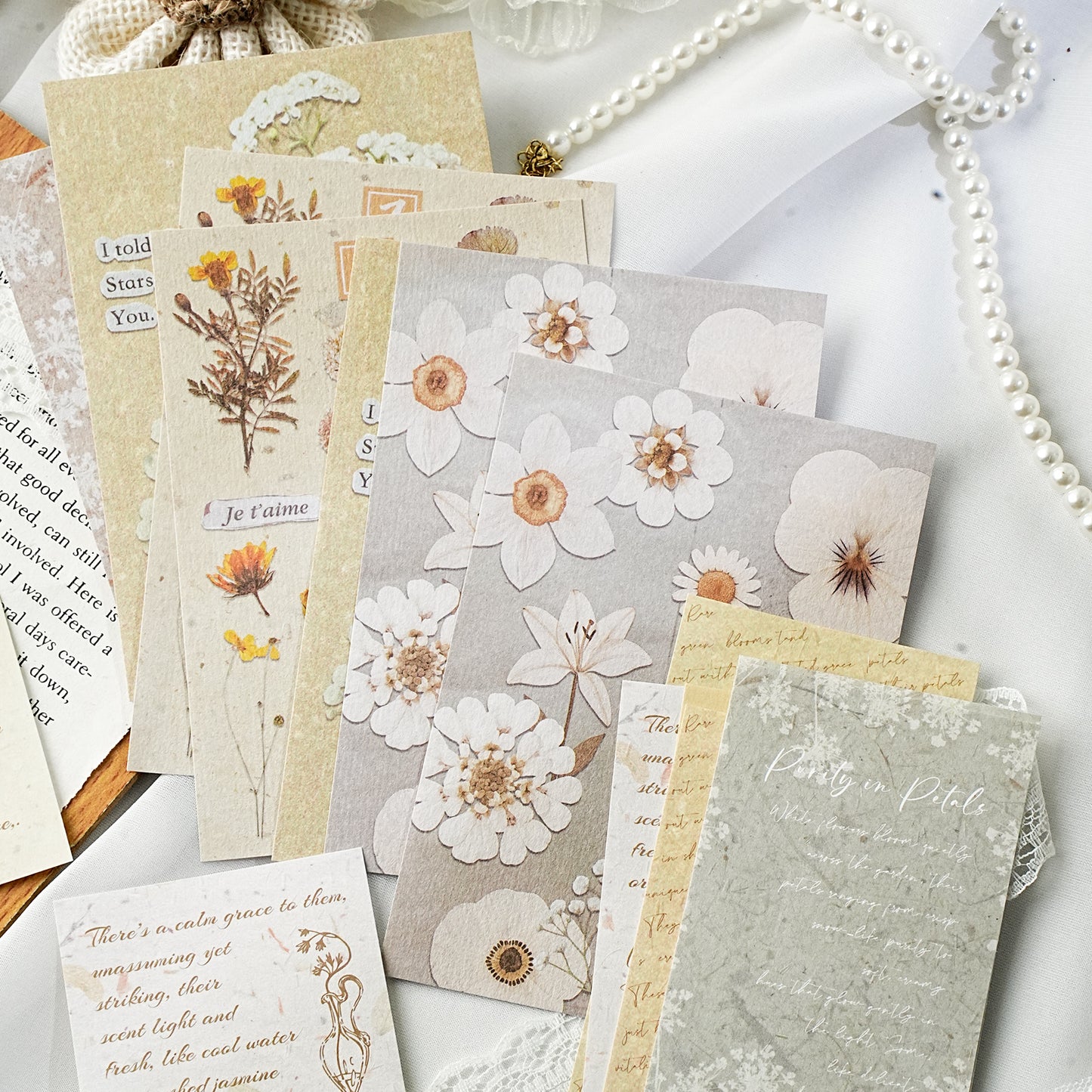 [2603-113] Botanical Journal Collage Paper 6 Styles