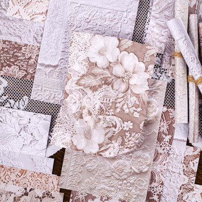 [2601-213] Vintage Lace Embossed Journal Paper Set