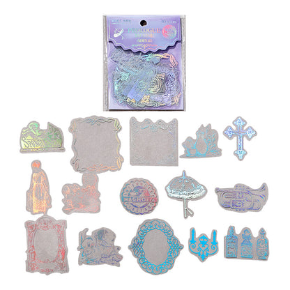 [2601-177] Prologue to Time – Holographic PET Vintage Sticker Set (6 Designs)