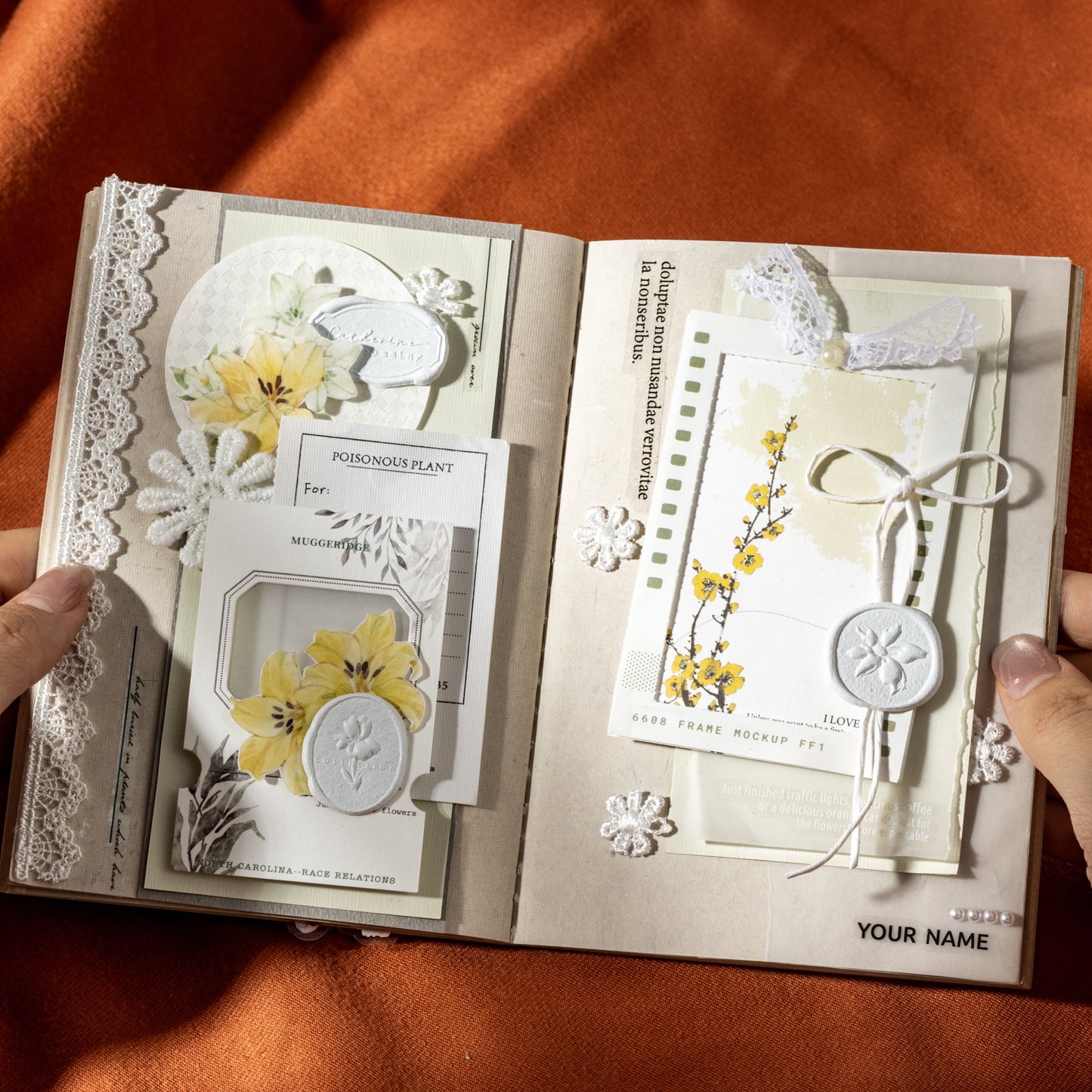[2601-134] 3D Wax Seal Stickers – Soft Moments Vintage Journaling Set (4 Designs)