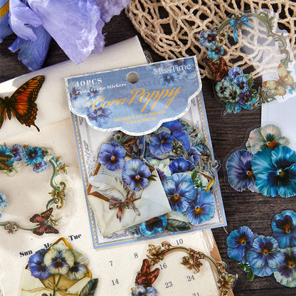 [2603-046] Vintage Floral Frame Stickers European Style 6 Styles