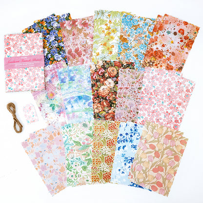 [2601-149] Vintage Botanical Collage Paper – “Memoir Garden” Journal Background Sheets (6 Designs)