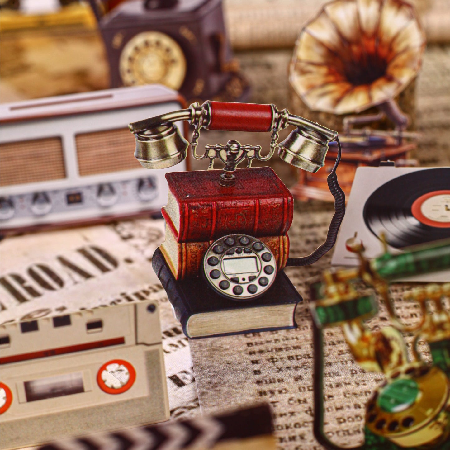 [2603-018] Vintage Audio Collage Stickers 6 Styles
