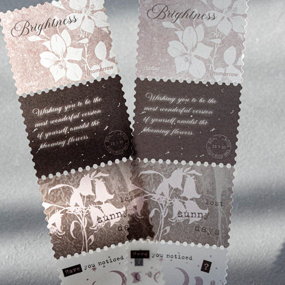 [2602-005] Vintage Stamp Style Journal Stickers 4 Styles