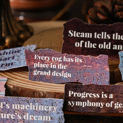 [2602-011] Vintage Text Collage Stickers 6 Styles