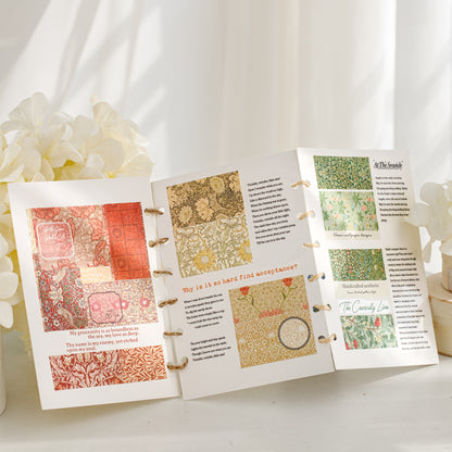 [2602-012] Vintage Floral Pattern PET Tape 4 Styles