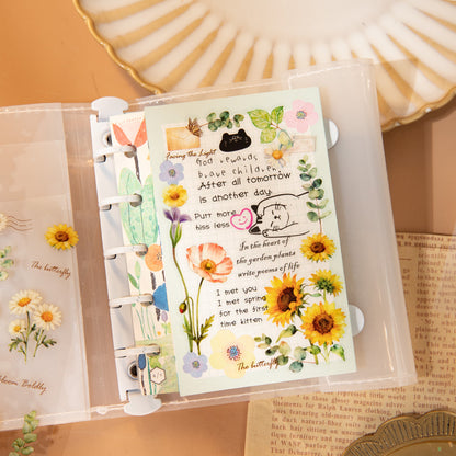 [2601-124] Plant Oxygen PET Botanical Stickers – “Plants & Oxygen” Collage Set (4 Styles 2 Sheets)