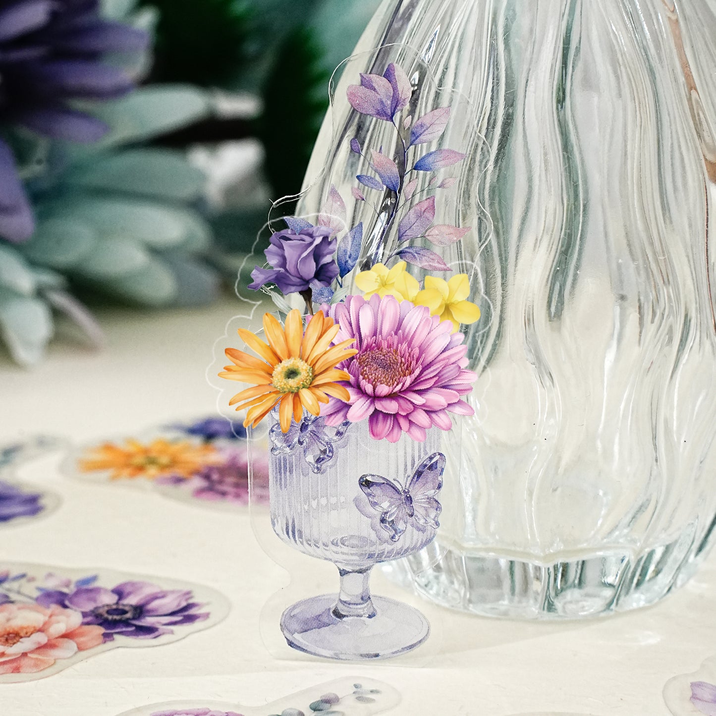 [2603-065] Modern Minimalist Floral Stickers 6 Styles