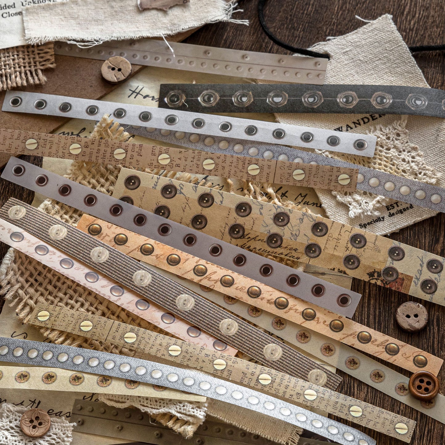 [2601-215] Vintage Time Label Sticker Strips