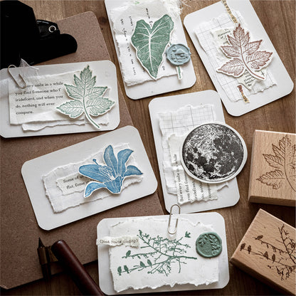 [2601-199] Moc Card Silent Mystery Wooden Stamps