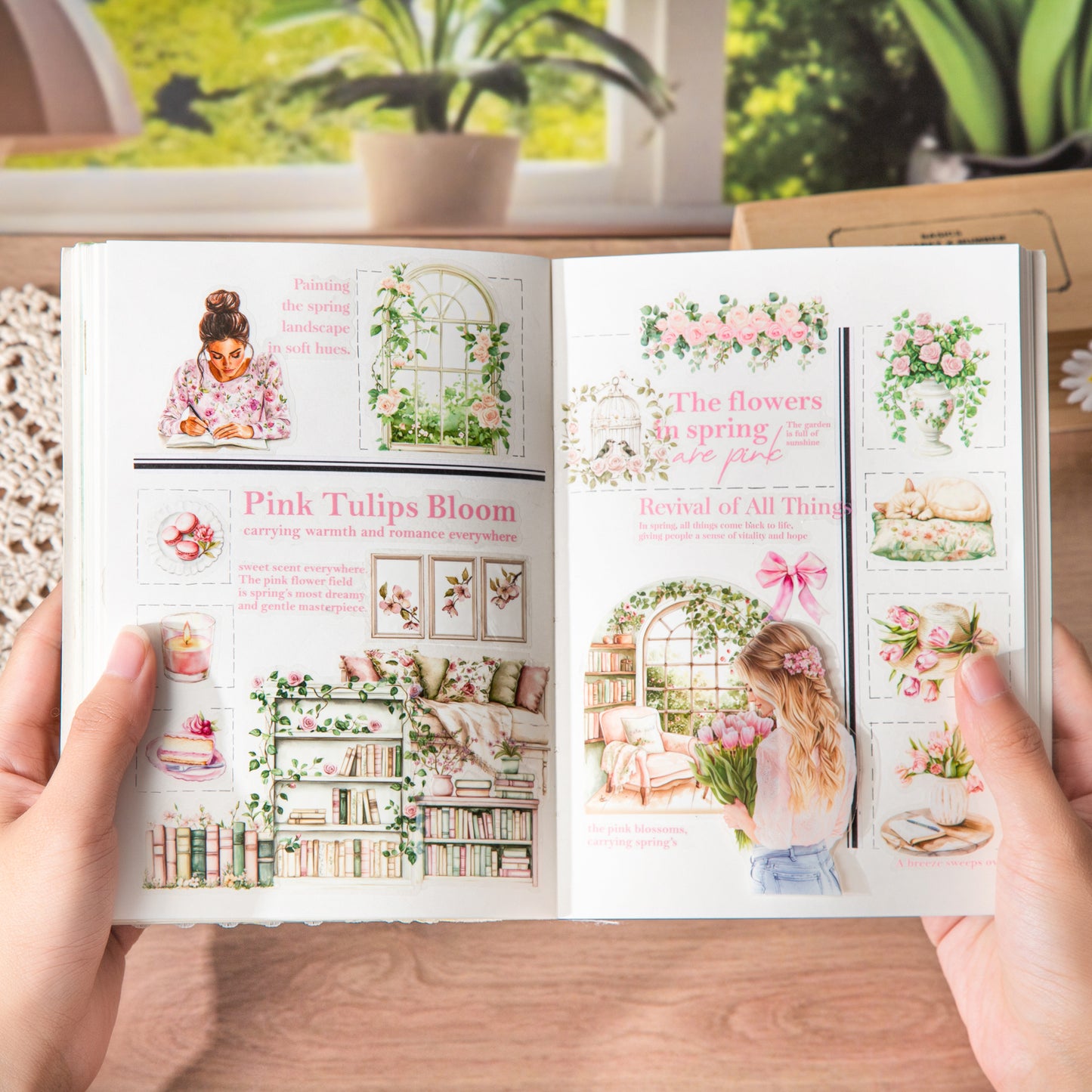 [2601-211] Spring Garden Journal Sticker Book